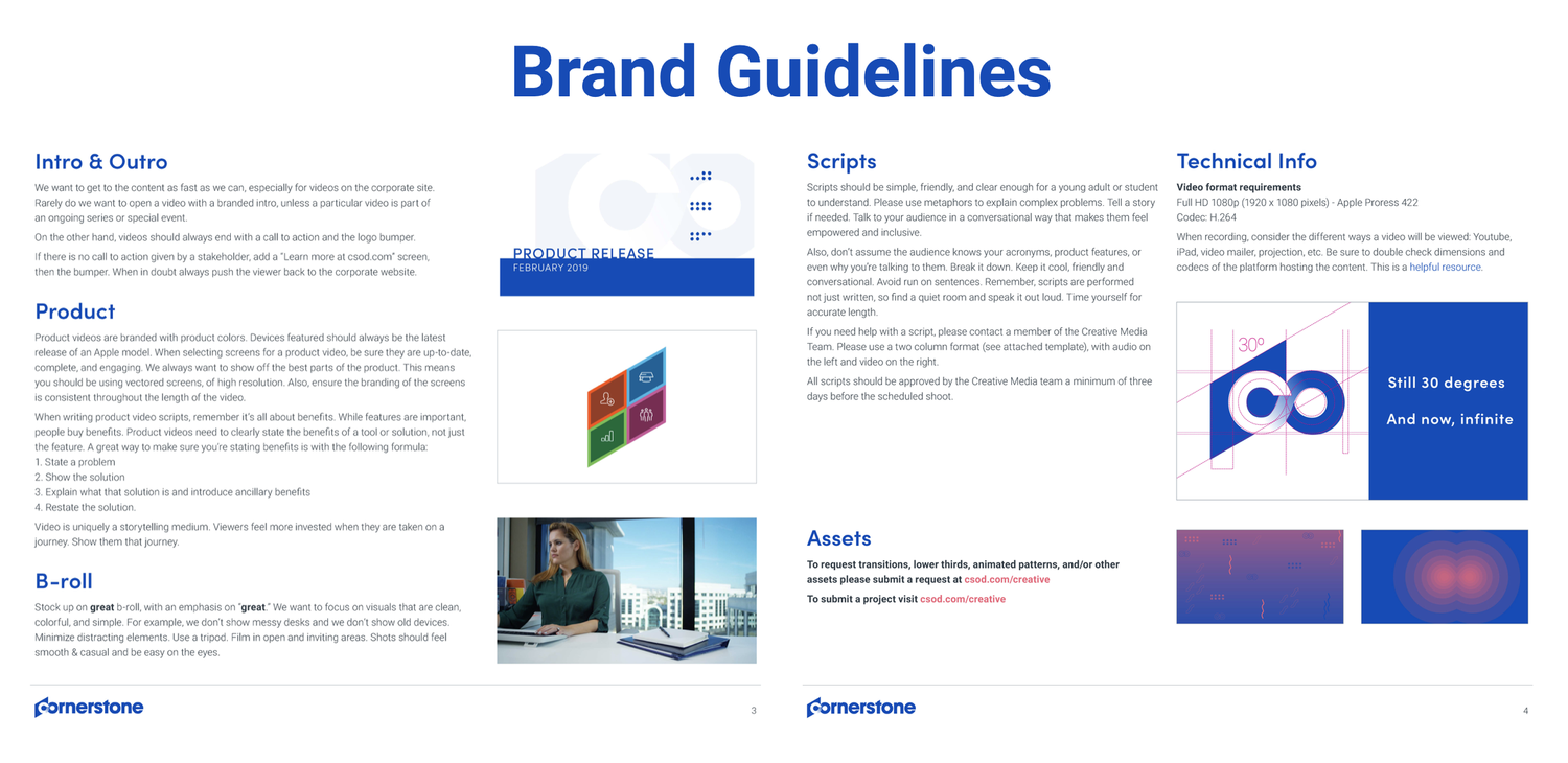 Cornerstone Brand Guidelines document