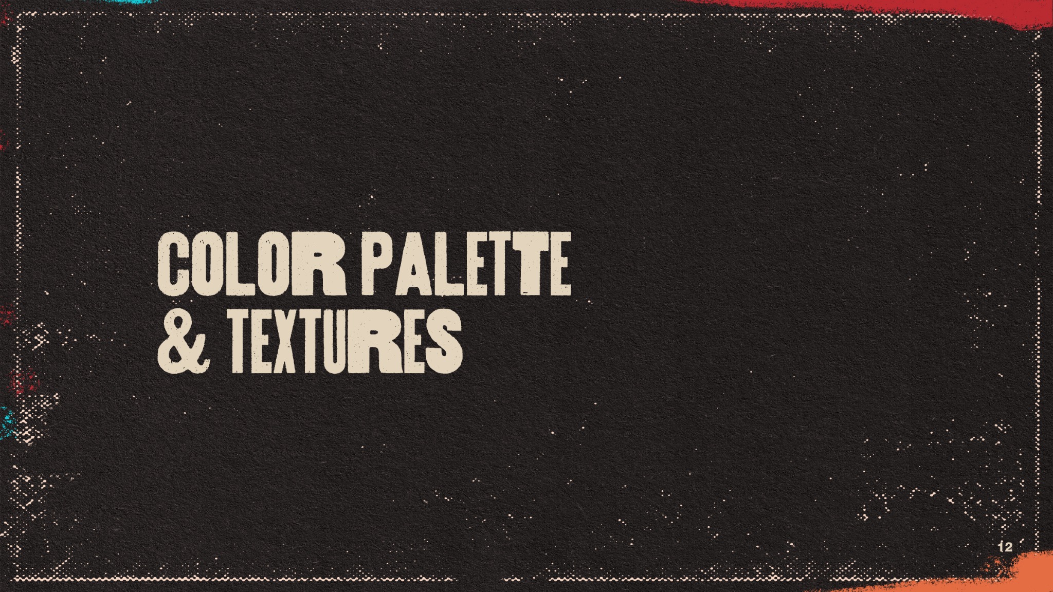 H Files style guide — color palette and textures